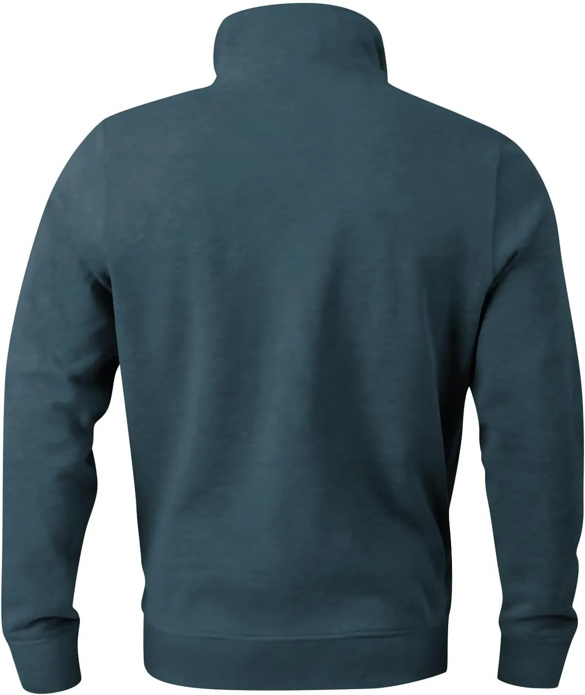 2024 Men's Quarter-Zip Pullover Long Sleeved Fashion Slim Fit Top High Collar Sweatshirt Lightweight Workout Shirt