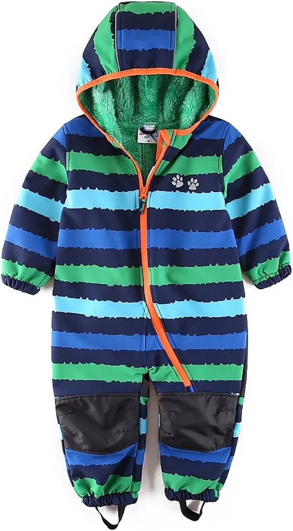 Baby Boy and Girl Water Repellent Coverall All in One Fleece Lining Pram Muddy Play