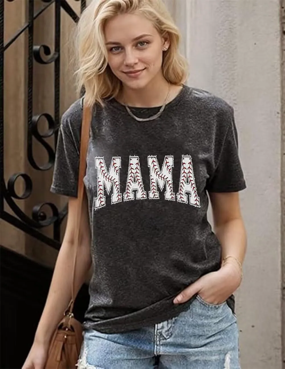 Baseball T Shirts for Women Baseball Mom Tshirt Softball Graphic Tee Tops Game Day Gifts Casual Short Sleeve Tops