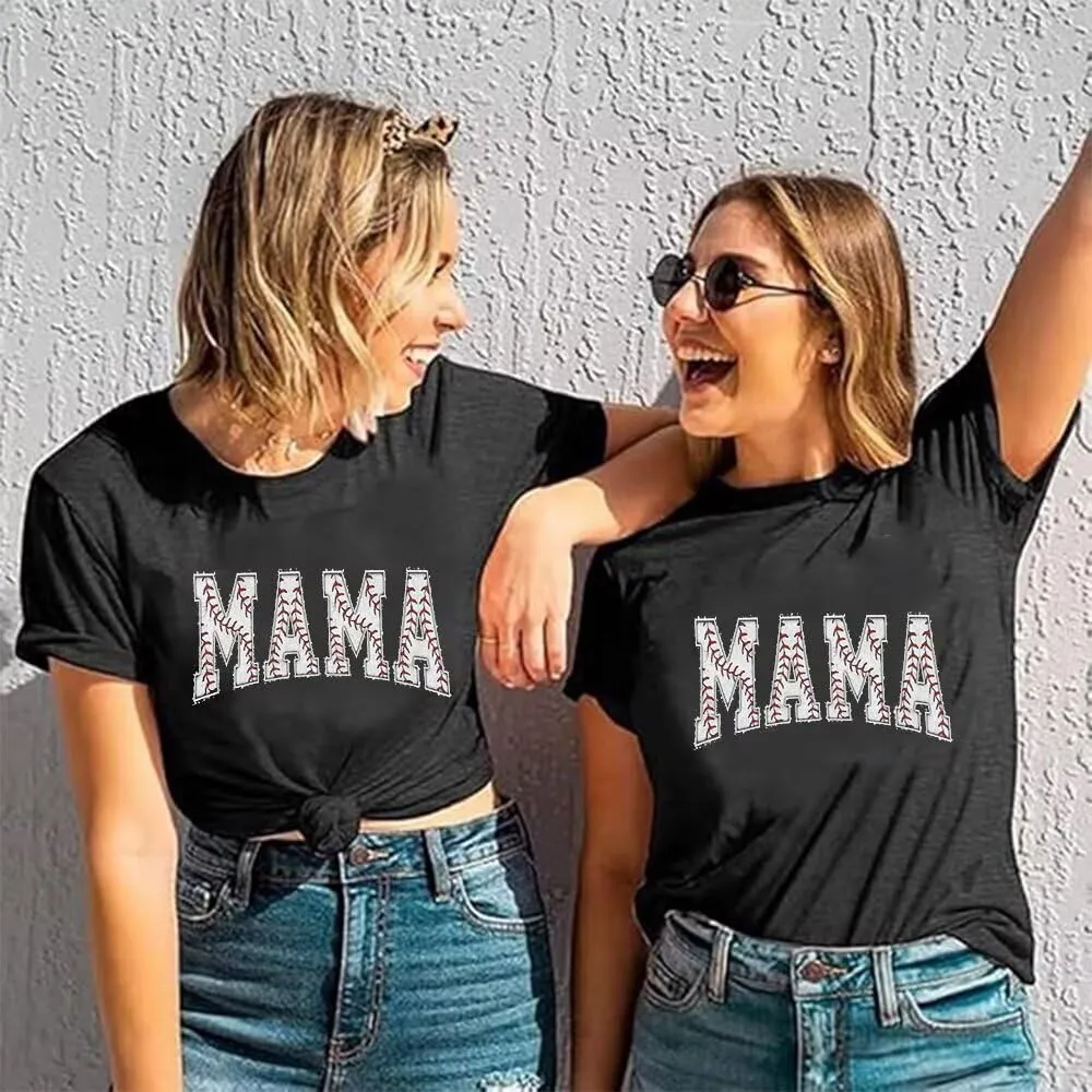 Baseball T Shirts for Women Baseball Mom Tshirt Softball Graphic Tee Tops Game Day Gifts Casual Short Sleeve Tops