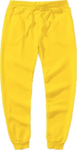 Boys' Solid Color Cotton Sweatpants with Drawstring Jogger Pants for Kids