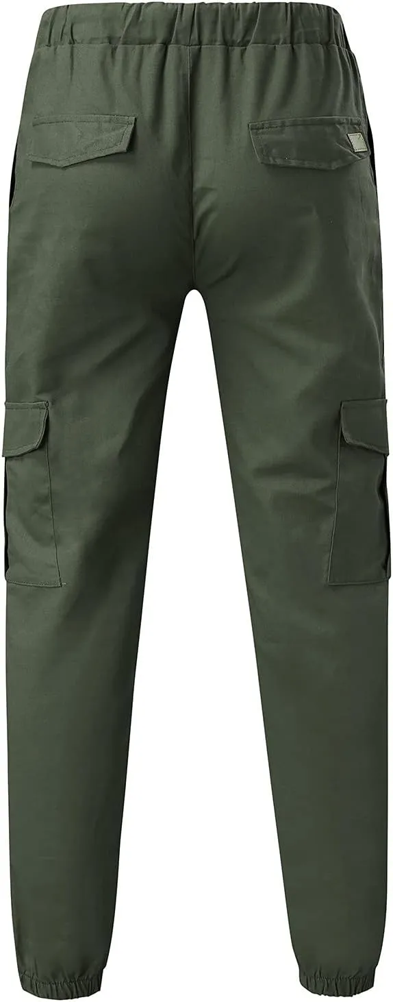 Cargo Pants for Men Big and Tall Grey Pants Slim Fit Pants Mens Sweat Pants Cargo Pants for Men Solid Casual Multiple