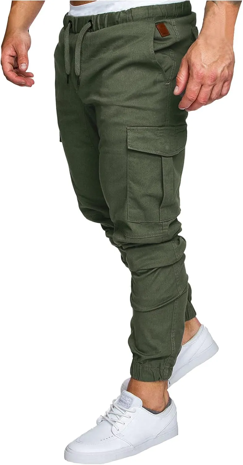 Cargo Pants for Men Big and Tall Grey Pants Slim Fit Pants Mens Sweat Pants Cargo Pants for Men Solid Casual Multiple