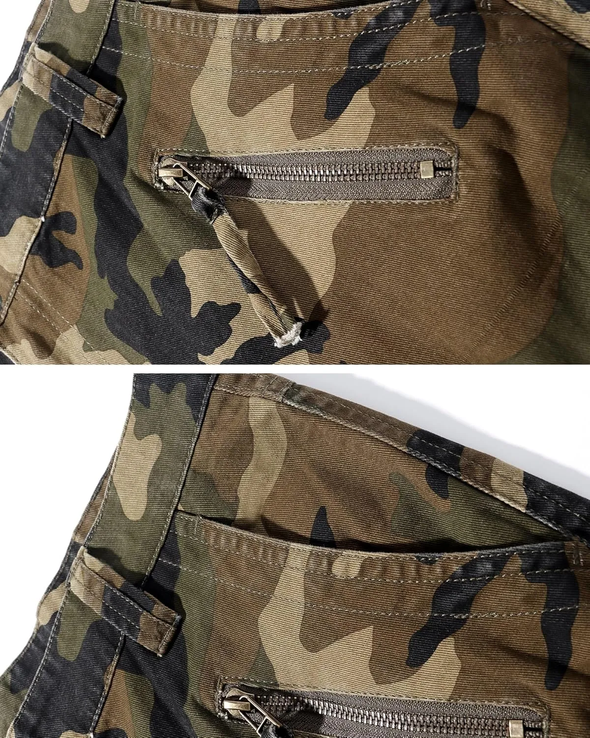 Cargo Pants for Men, Camo Pants Relaxed Fit Utility Hiking Pants, Ripstop Work Pants with 8 Pockets