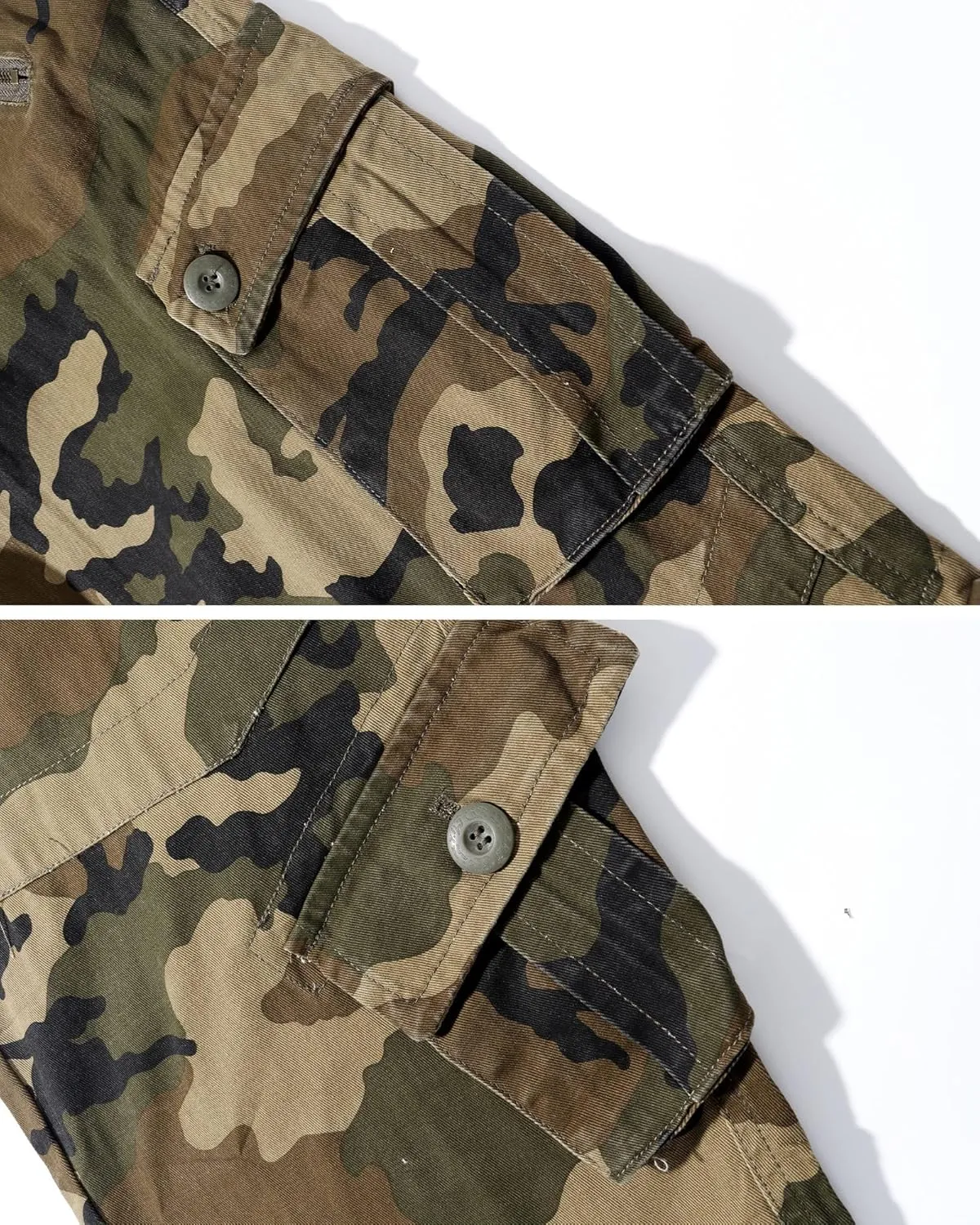 Cargo Pants for Men, Camo Pants Relaxed Fit Utility Hiking Pants, Ripstop Work Pants with 8 Pockets