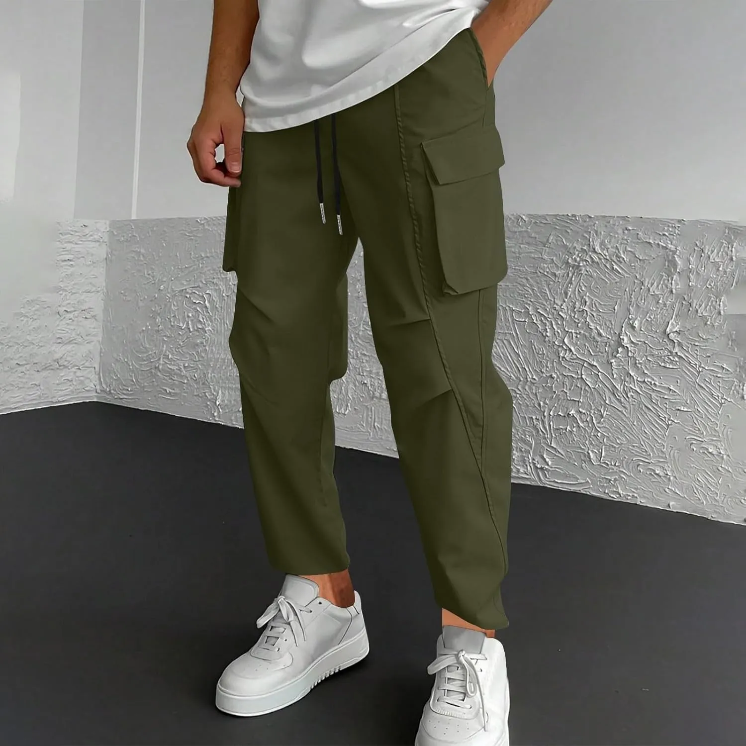 Cargo Pants Men Fleece Lined Pants Thermal Men Pants Casual Dress Man Causal Pants Mens Chinos Pants Regular Fit