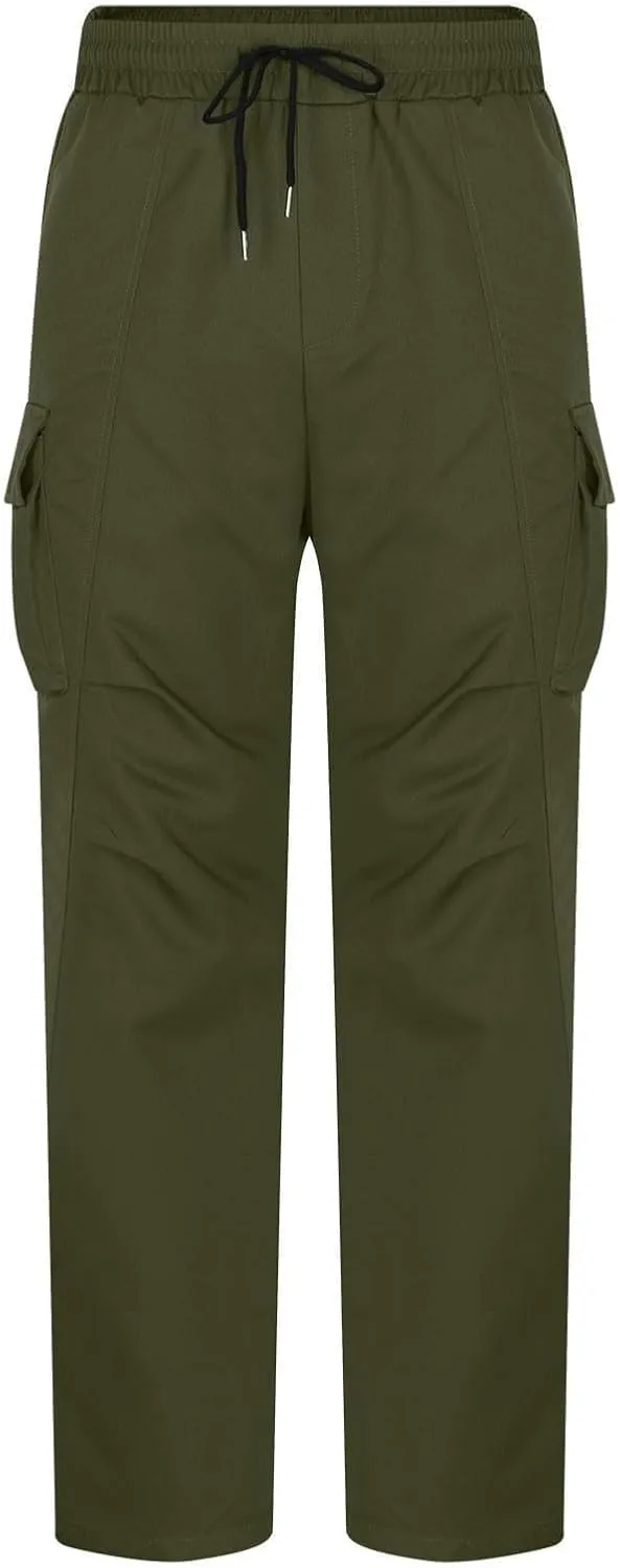 Cargo Pants Men Fleece Lined Pants Thermal Men Pants Casual Dress Man Causal Pants Mens Chinos Pants Regular Fit