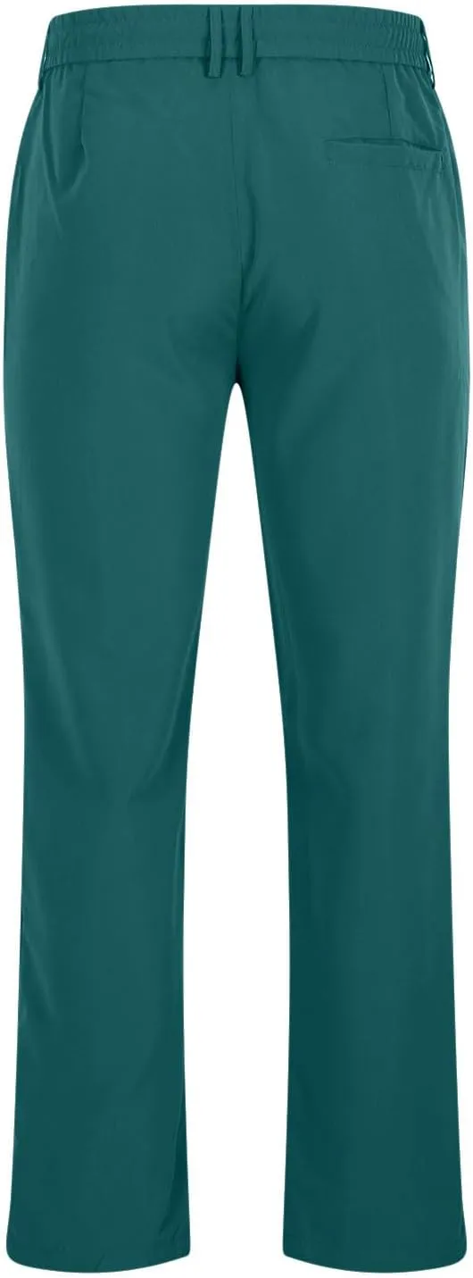 Casual Pants for Men Stretch Dress Pants Khaki Slim Fit Pants Solid Drawstring Waist Pants Golf Pants with Pockets