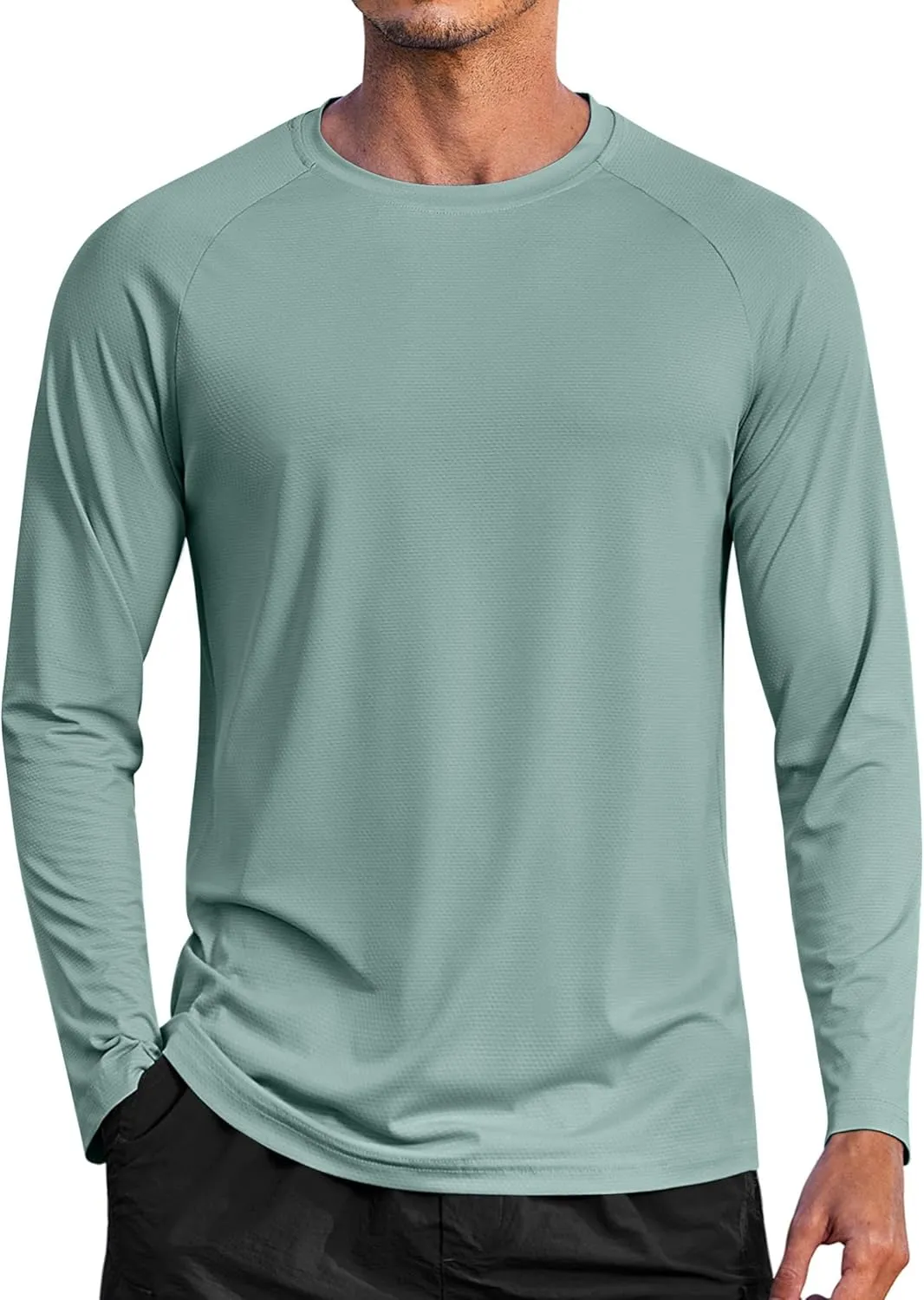 COOFANDY Men's Sun Protection Shirts Long Sleeve Rash Guard Swim T-Shirts Lightweight Quick Dry Fishing Shirts