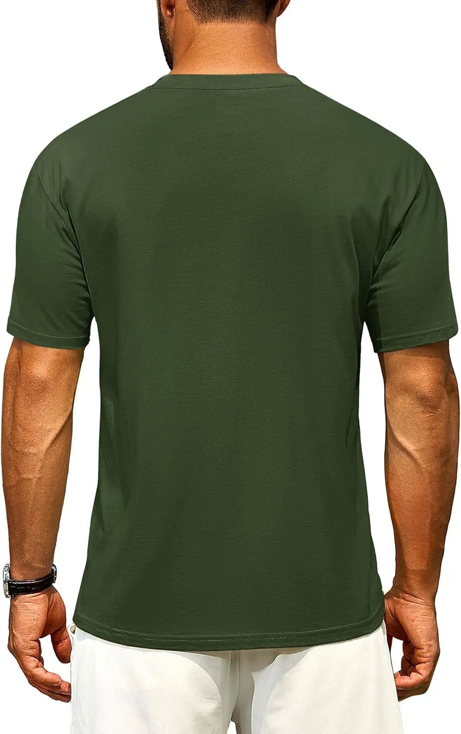 Cotrasen Men's T Shirts Cotton Short Sleeve Shirts for Men Soft Comfort Crew Neck T-Shirts Casual Fashion Summer Tee Shirts
