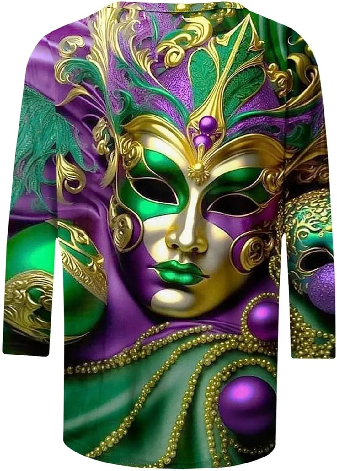 Custom t Shirts Women's Fashion Casual Seventh Sleeve Printed O-Neck Pullover T-Shirt Top