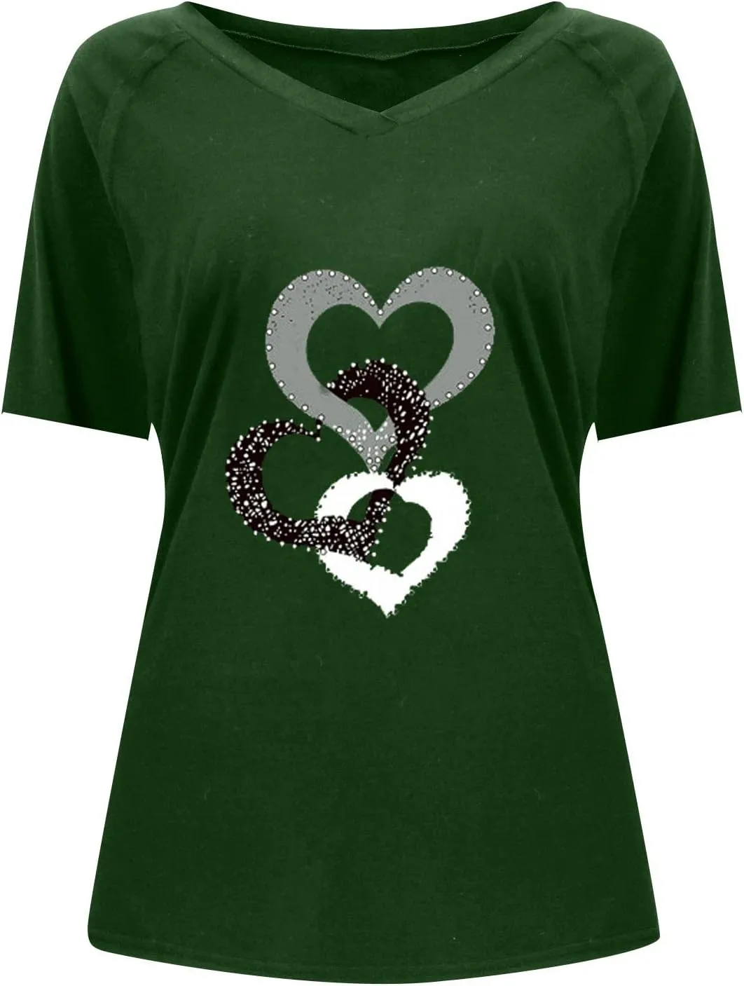 Cute Tops for Women Plus Size Sexy V Neck Blouses Dressy Casual Short Sleeve T Shirts Trendy Basic Oversized Tees