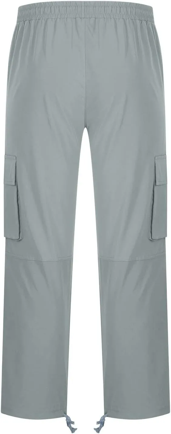 Dgoopd Cargo Pants for Men Big and Tall Jogger Pants Elastic Waist Workout Pants Casual Sweat Pants Outdoor Hiking Pants