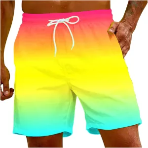 Dissolving Swim Trunks Men Sports Shorts Pants Size Plus Men's Pants Hewaiian Bathing Mesh Lining Suit Dissolving