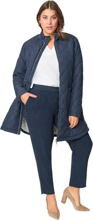ellos Women's Plus Size Quilted Zip Jacket