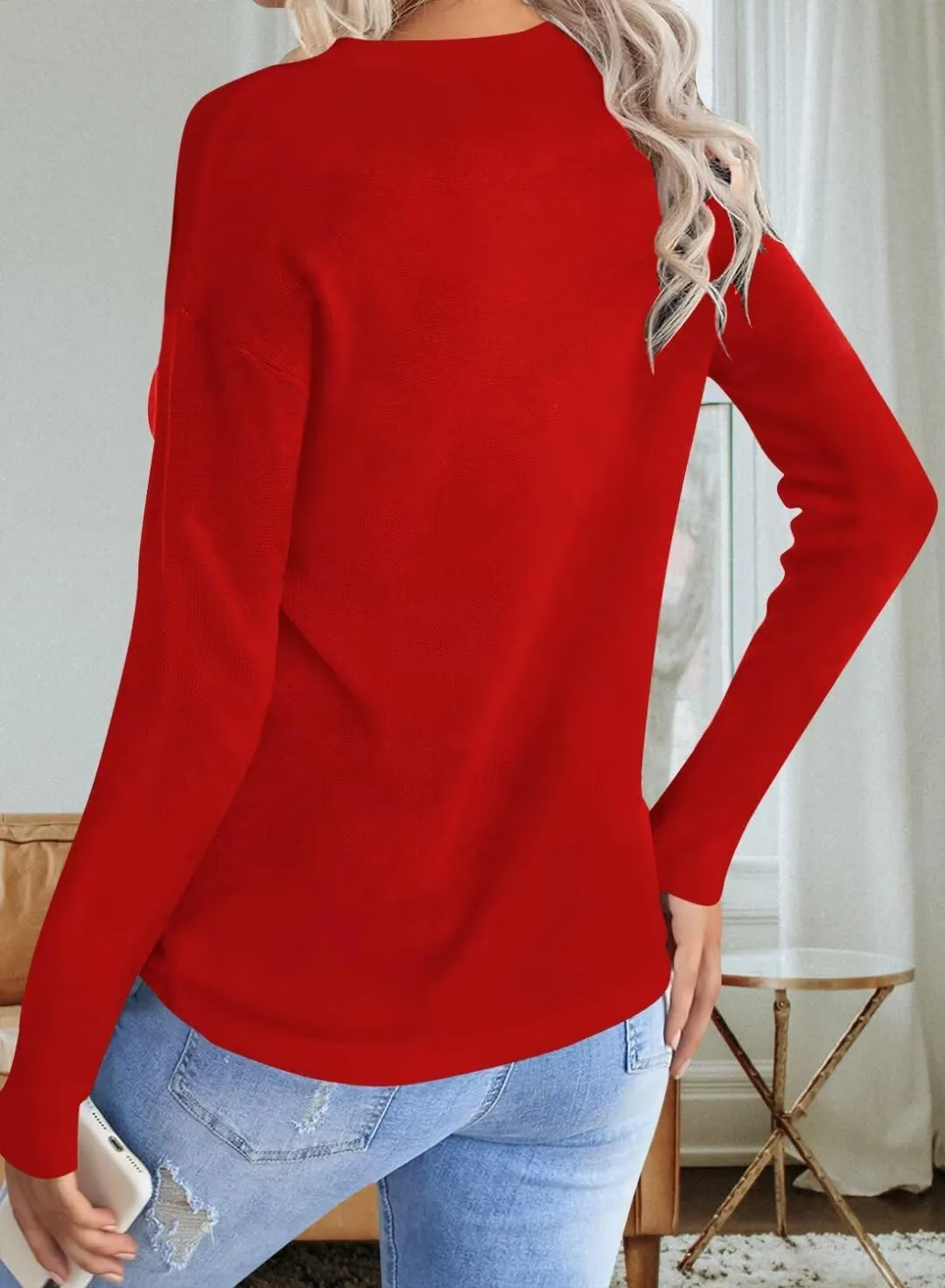 FEKOAFE Women's 2025 Cute Striped Sweaters Crew Neck Long Sleeve Pullover Sweaters for Women