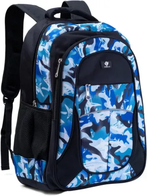 Fenrici Large Kids Backpack for Boys, Girls, 18 Inch Book Bags, 10 Compartments, 360° Laptop Protection