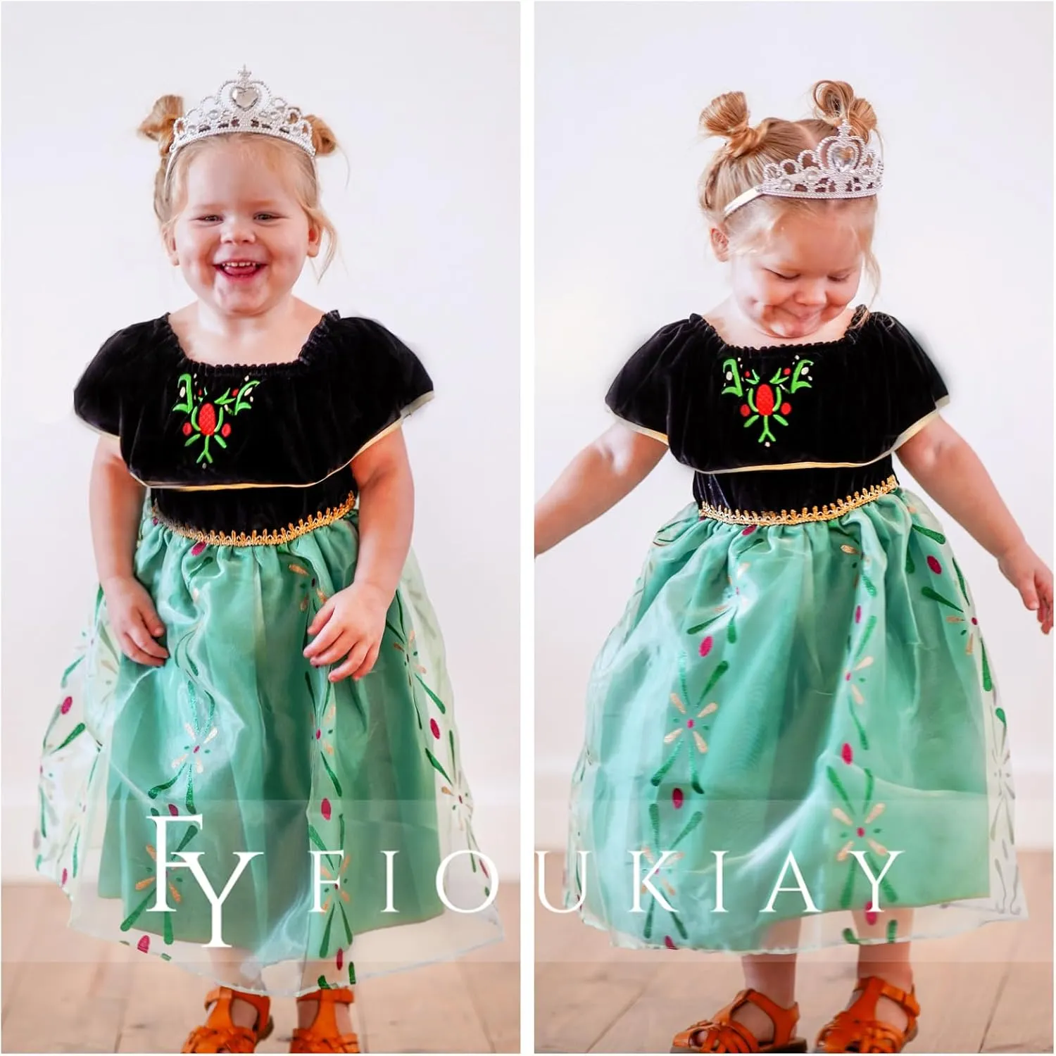 fioukiay Toddler Girl-Wedding-Princess-Maxi-Dress Boho Off Shoulder Lace Ruffle Dress Gowns Holiday Dresses
