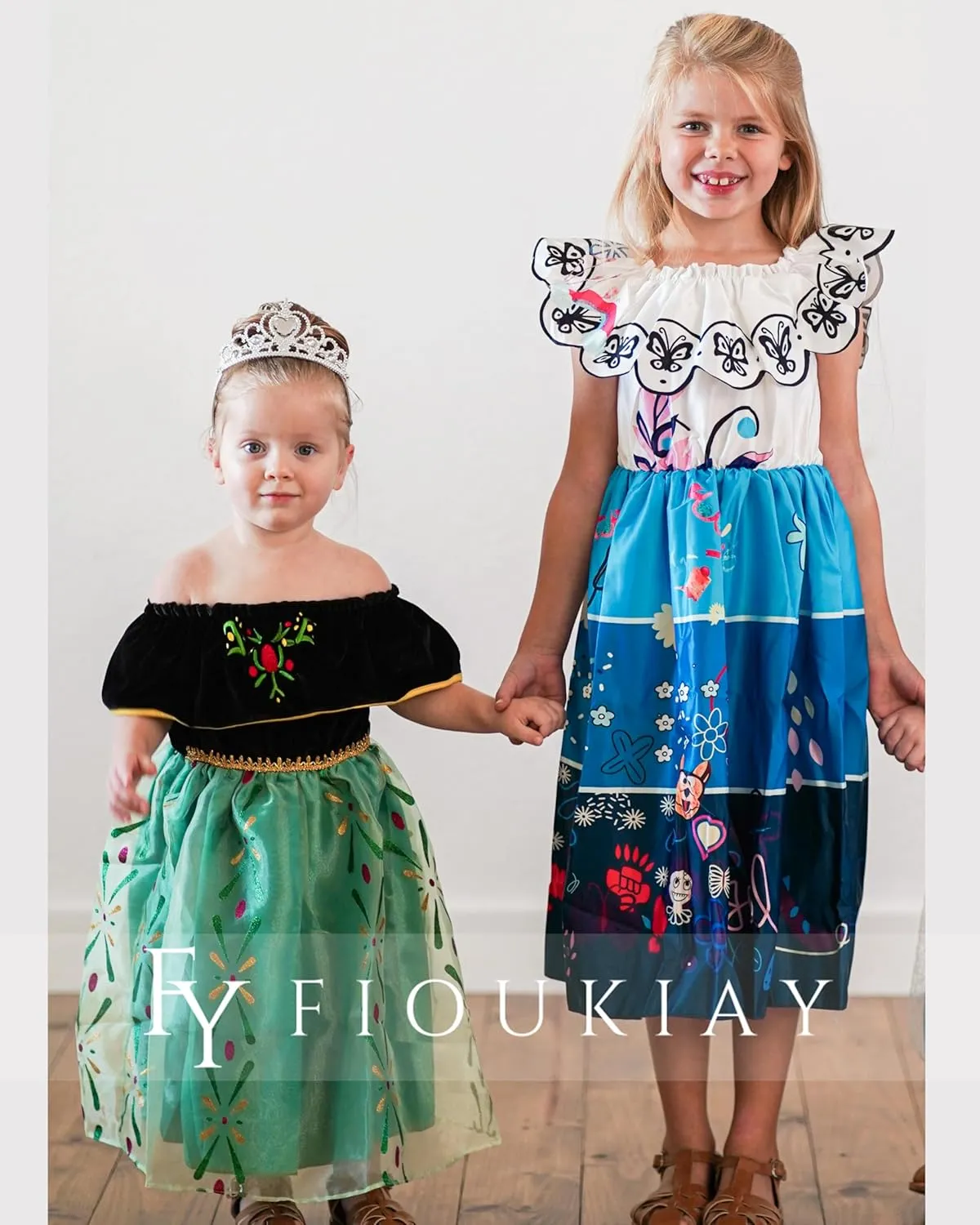 fioukiay Toddler Girl-Wedding-Princess-Maxi-Dress Boho Off Shoulder Lace Ruffle Dress Gowns Holiday Dresses