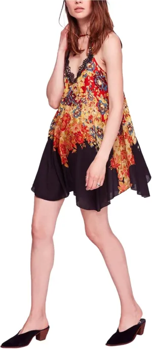 Free People Intimately Womens Haze Floral Shift Mini Dress