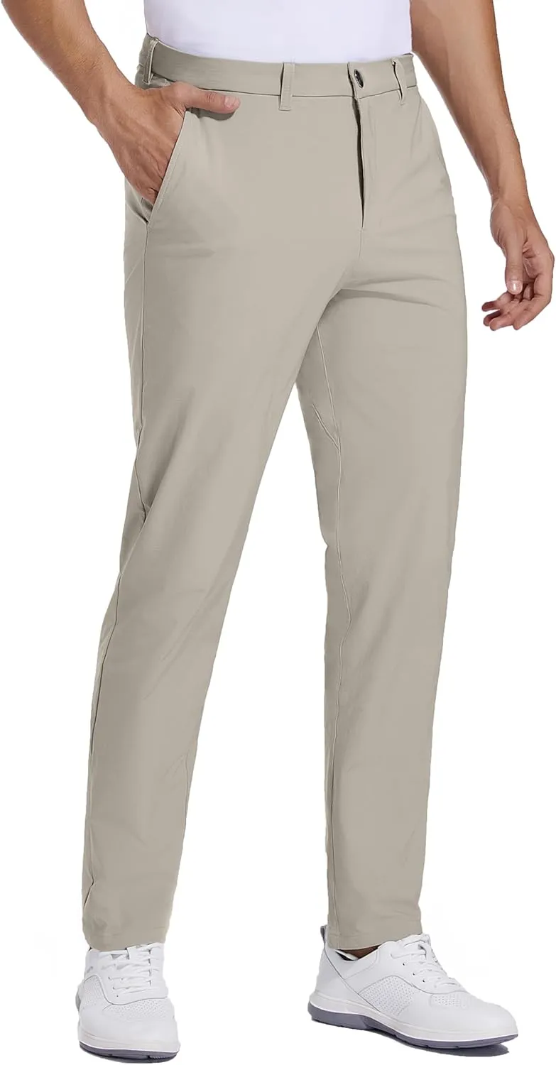 Golf Pants for Men Stretch Dress 30"/32"/34" Pants Quick Dry Lightweight Slacks Trousers for Business Casual Travel