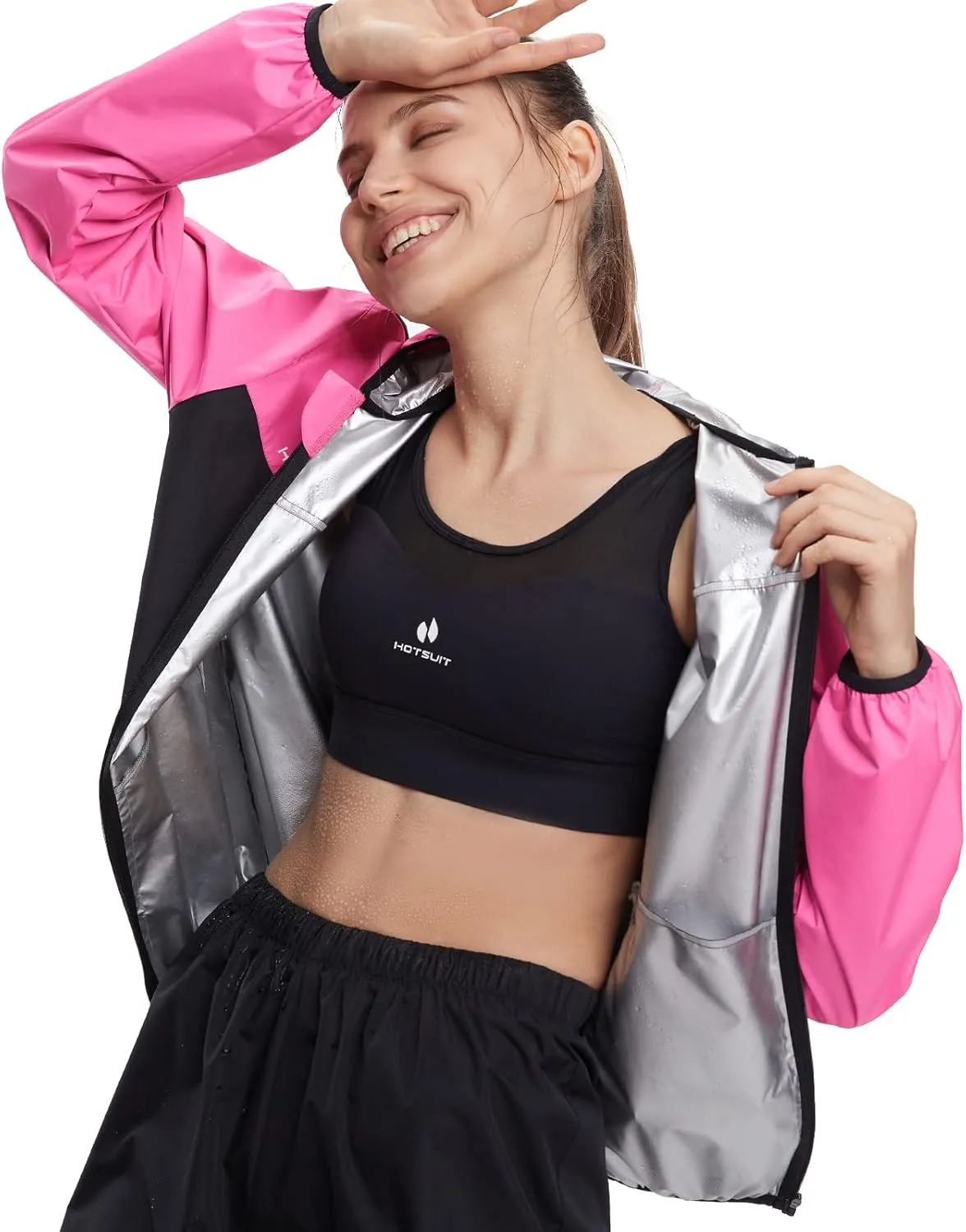 HOTSUIT Sauna Suit for Women Sweat Suits Gym Workout Exercise Sauna Jacket Pant Full Body
