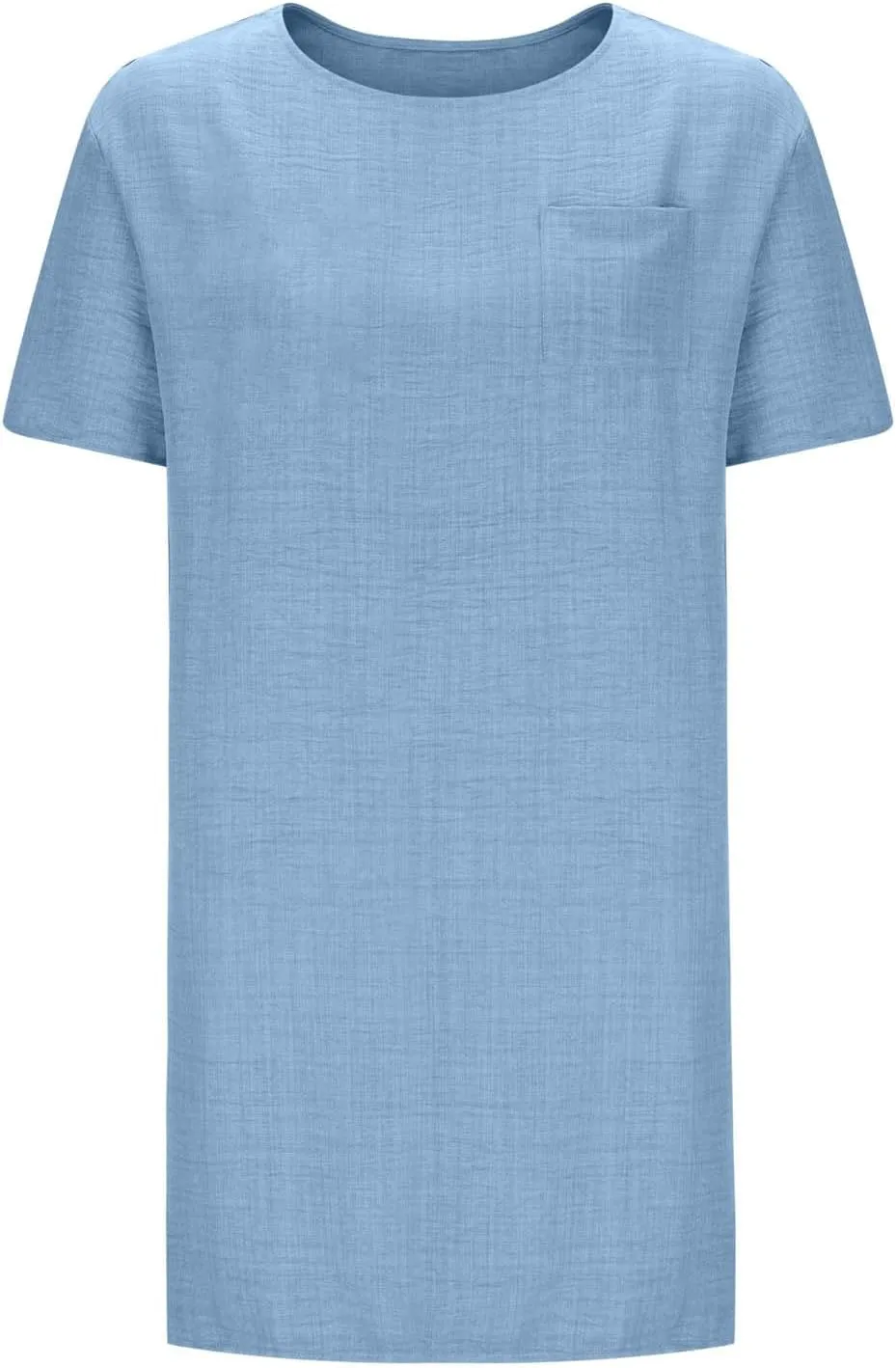 JOAU Cotton Linen Dress for Women 2025 Summer Casual Shift T-Shirt Dresses Beach Vacation Knee Length Dress with Pocket