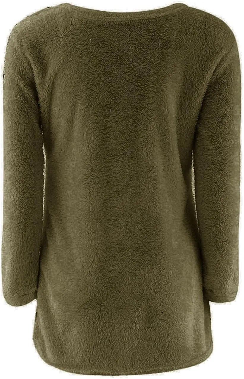 LemonGirl Women's Fashionable Long Sleeve Pullovers Loose Fluffy Fuzzy Jumper Sweater