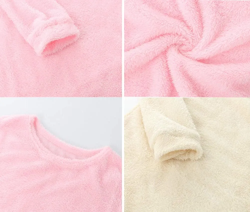 LemonGirl Women's Fashionable Long Sleeve Pullovers Loose Fluffy Fuzzy Jumper Sweater
