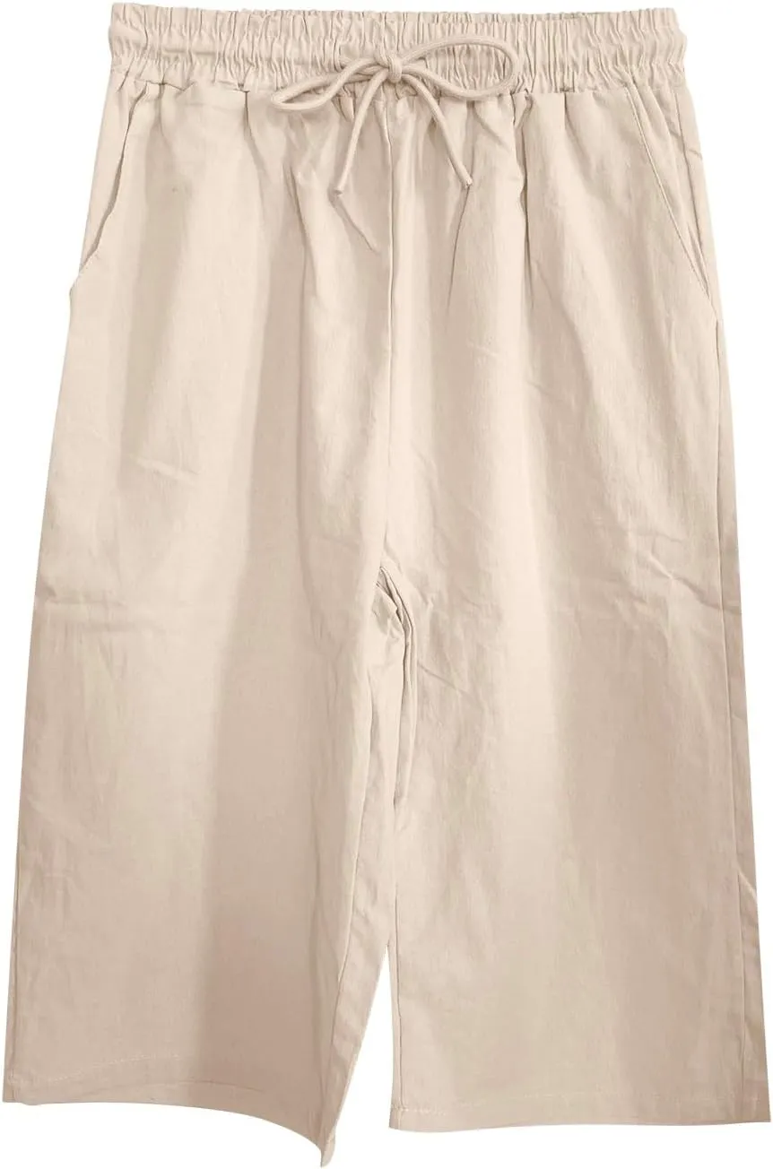 Linen Blend Pants for Women Drawstring Pants Linen Blend Pants for Women Linen Pants Women Beach Linen Pants Women