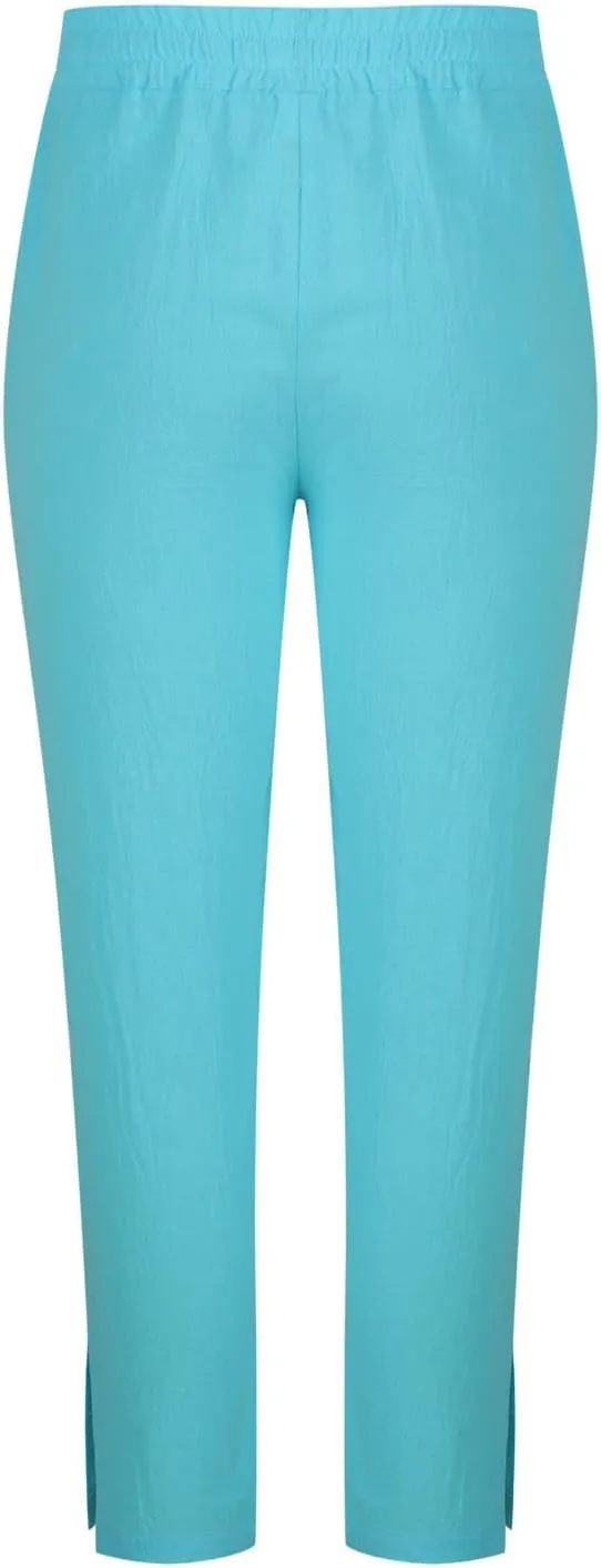 Linen Pants Mens Casual Pants Relaxed-Fit Beach Pants Summer Trousers Soft Elastic Waist Pants