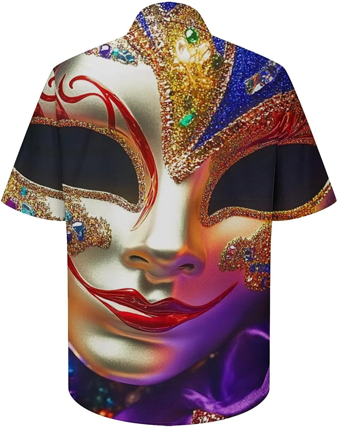 Man Color Block Tops Turtle Neck Blouses for Man Short Sleeve Track Athletic Formal Mardi Gras Cardigan Shirts 2025