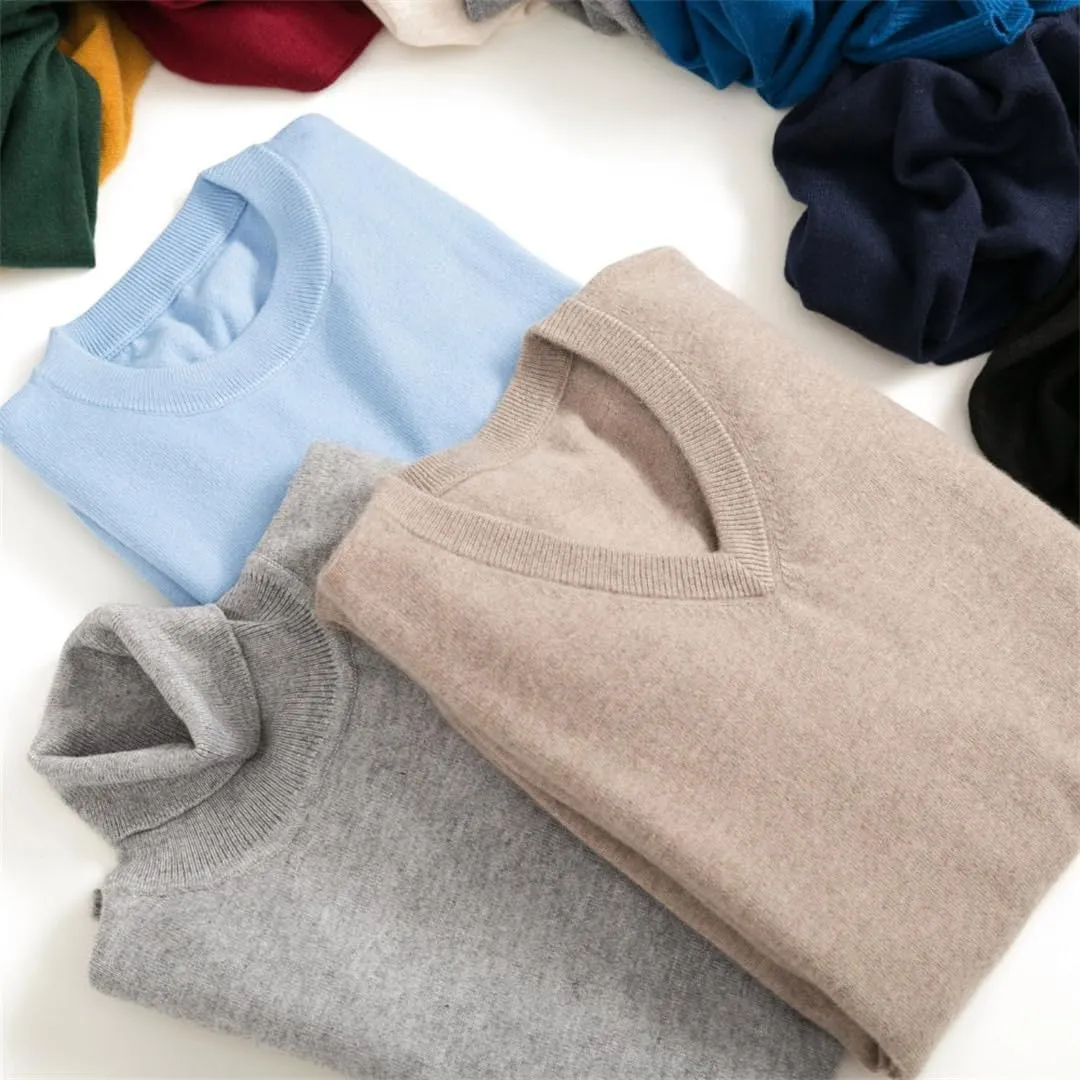 Men Sweater Winter Jumpers Cashmere Knitted Sweaters Warm Turtleneck Pullovers