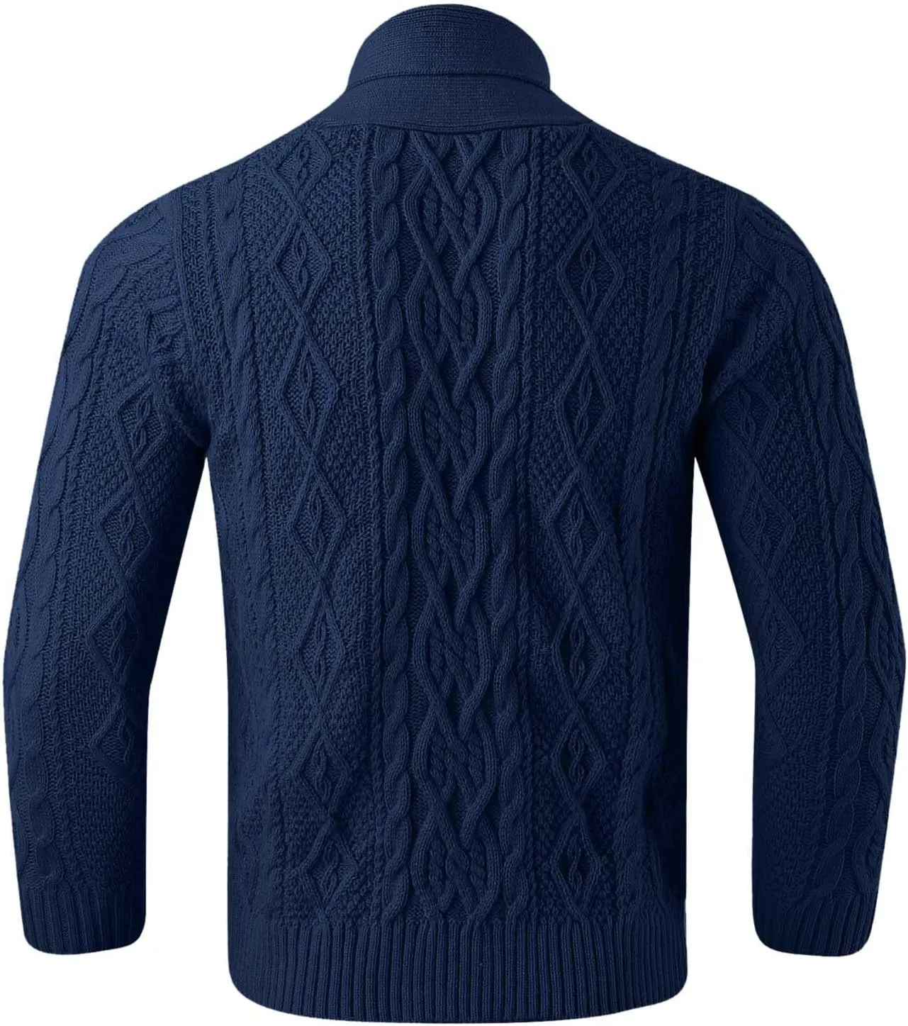 Mens Cardigan Sweater with Hooded, Men's Knitted Cardigan Sweater Fashion Thick Full Zip Up Sweaters for Men Jacket