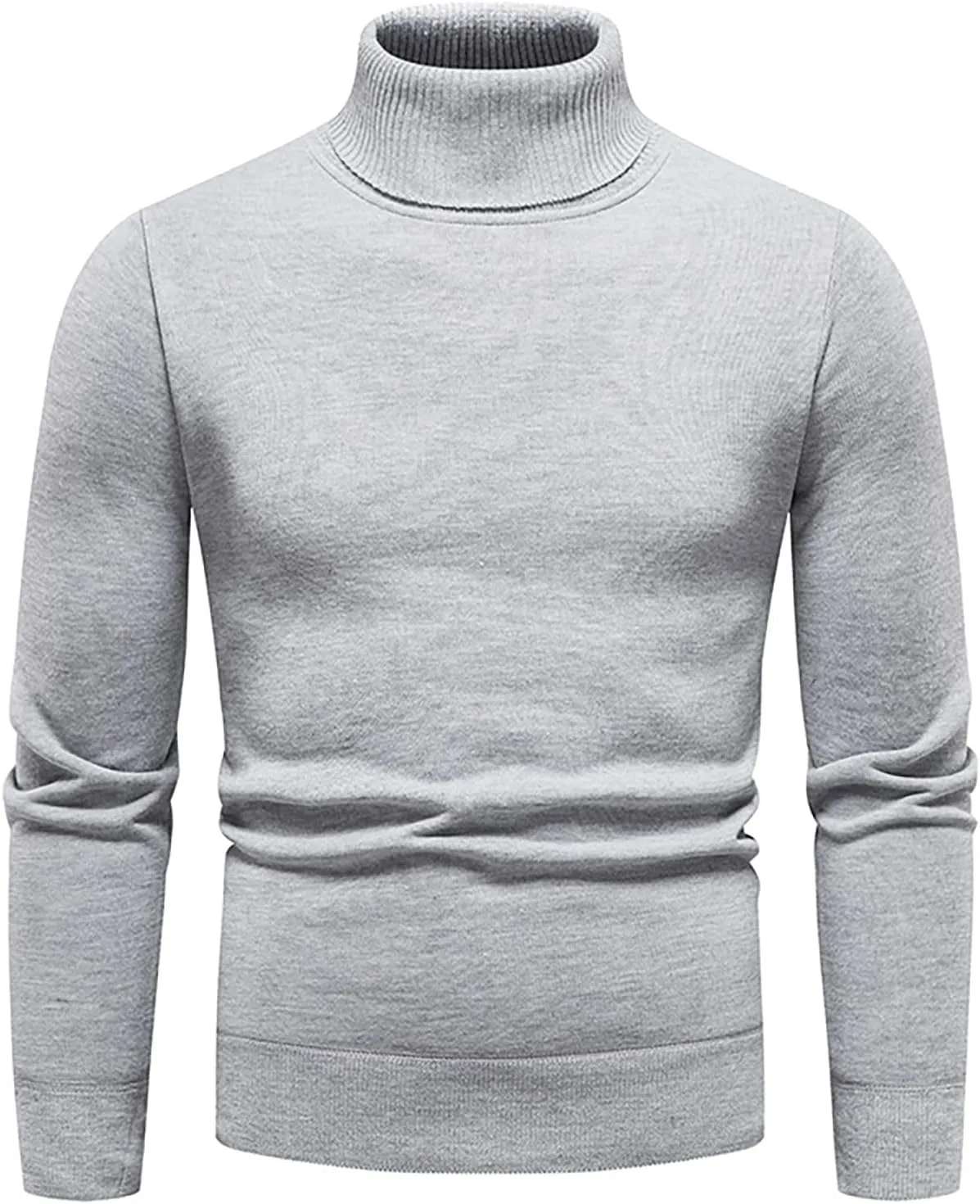 Men's Cardigan Sweaters with Buttons Ribbed Slim Fit Knitted Pullover Autumn Winter Turtleneck Solid Sweater, M-4XL