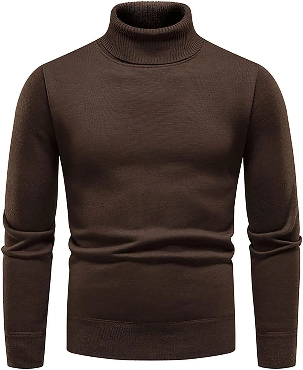 Men's Cardigan Sweaters with Buttons Ribbed Slim Fit Knitted Pullover Autumn Winter Turtleneck Solid Sweater, M-4XL