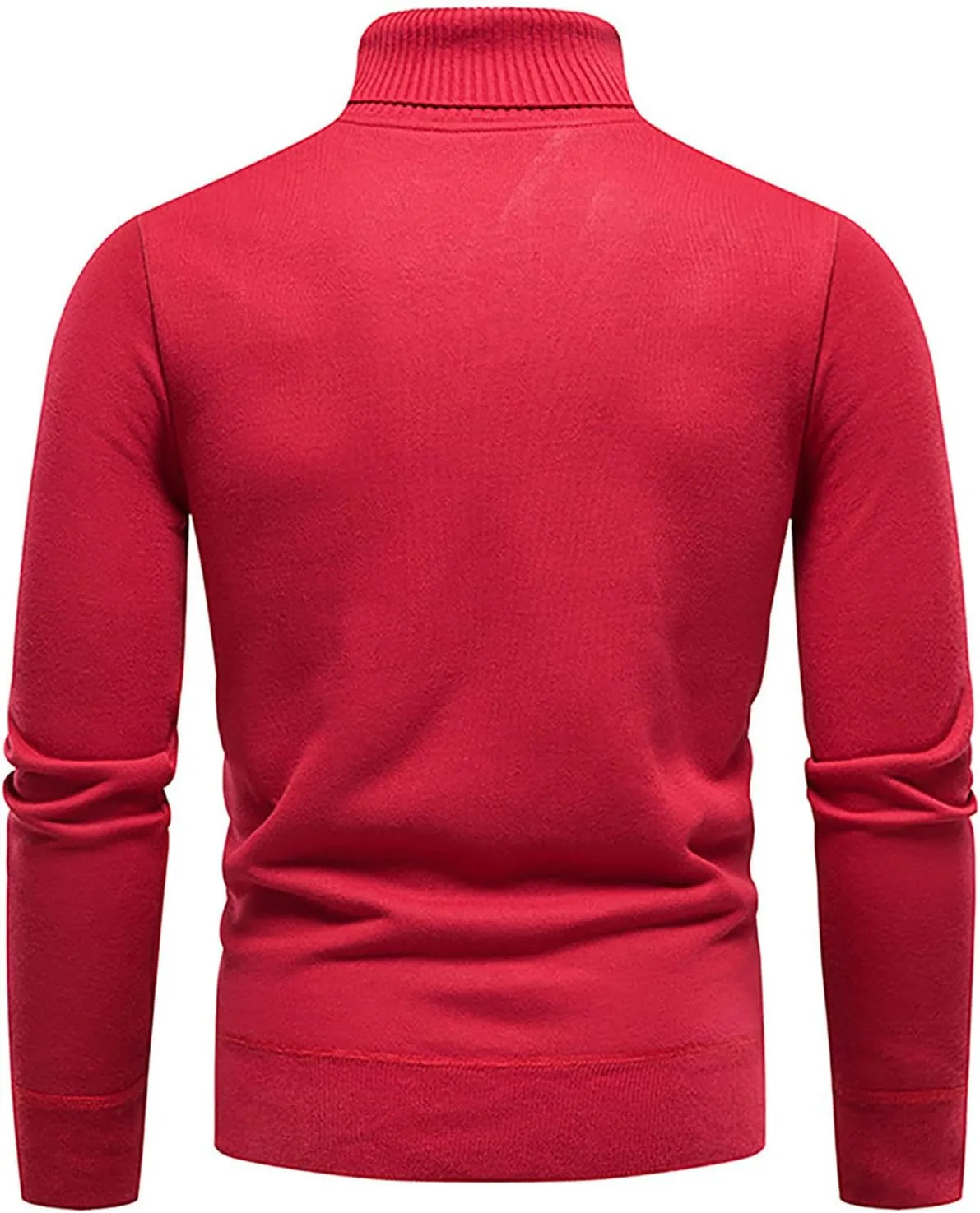Men's Cardigan Sweaters with Buttons Ribbed Slim Fit Knitted Pullover Autumn Winter Turtleneck Solid Sweater, M-4XL