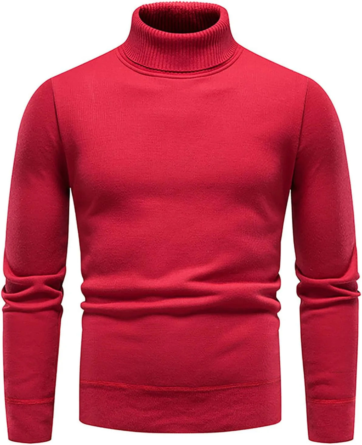 Men's Cardigan Sweaters with Buttons Ribbed Slim Fit Knitted Pullover Autumn Winter Turtleneck Solid Sweater, M-4XL
