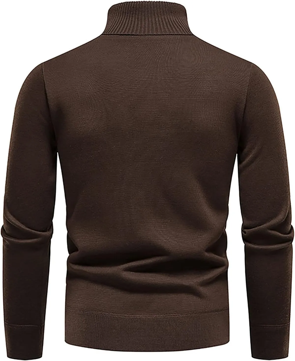 Men's Cardigan Sweaters with Buttons Ribbed Slim Fit Knitted Pullover Autumn Winter Turtleneck Solid Sweater, M-4XL