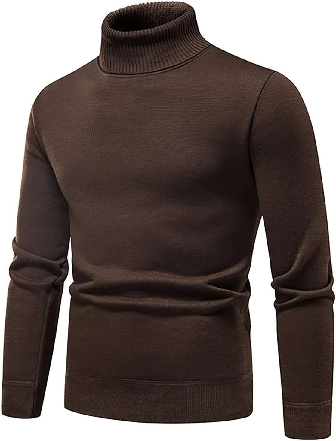 Men's Cardigan Sweaters with Buttons Ribbed Slim Fit Knitted Pullover Autumn Winter Turtleneck Solid Sweater, M-4XL
