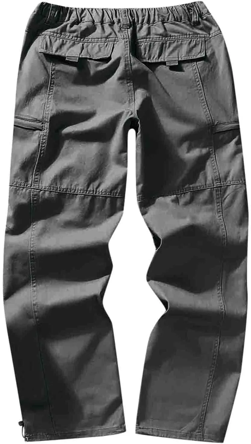 Men's Cargo Pants Mens Fashion Casual Multi Pocket Zipper Buckle Male Cargo Pants Outdoor Pants Tooling Pants