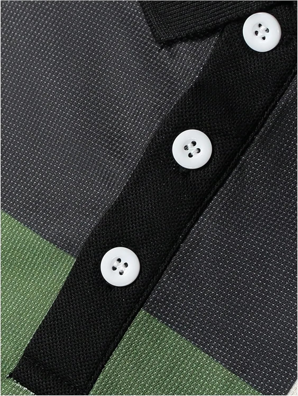 Men's Color Block Striped Print Long Sleeve Shirt Tops Button Down Collared Shirt Golf Casual Shirts Tops