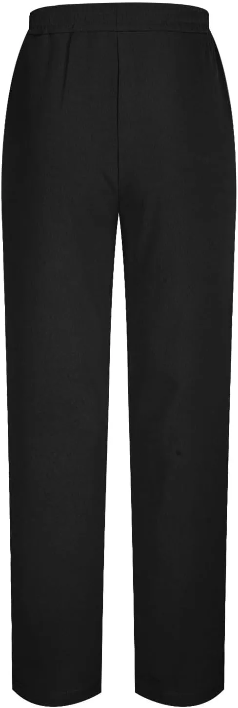 Men's Elastic Waist Drawstring Straight Pants Lightweight Casual Solid Yoga Trousers Lounge Wide Legs Joggers Trouser