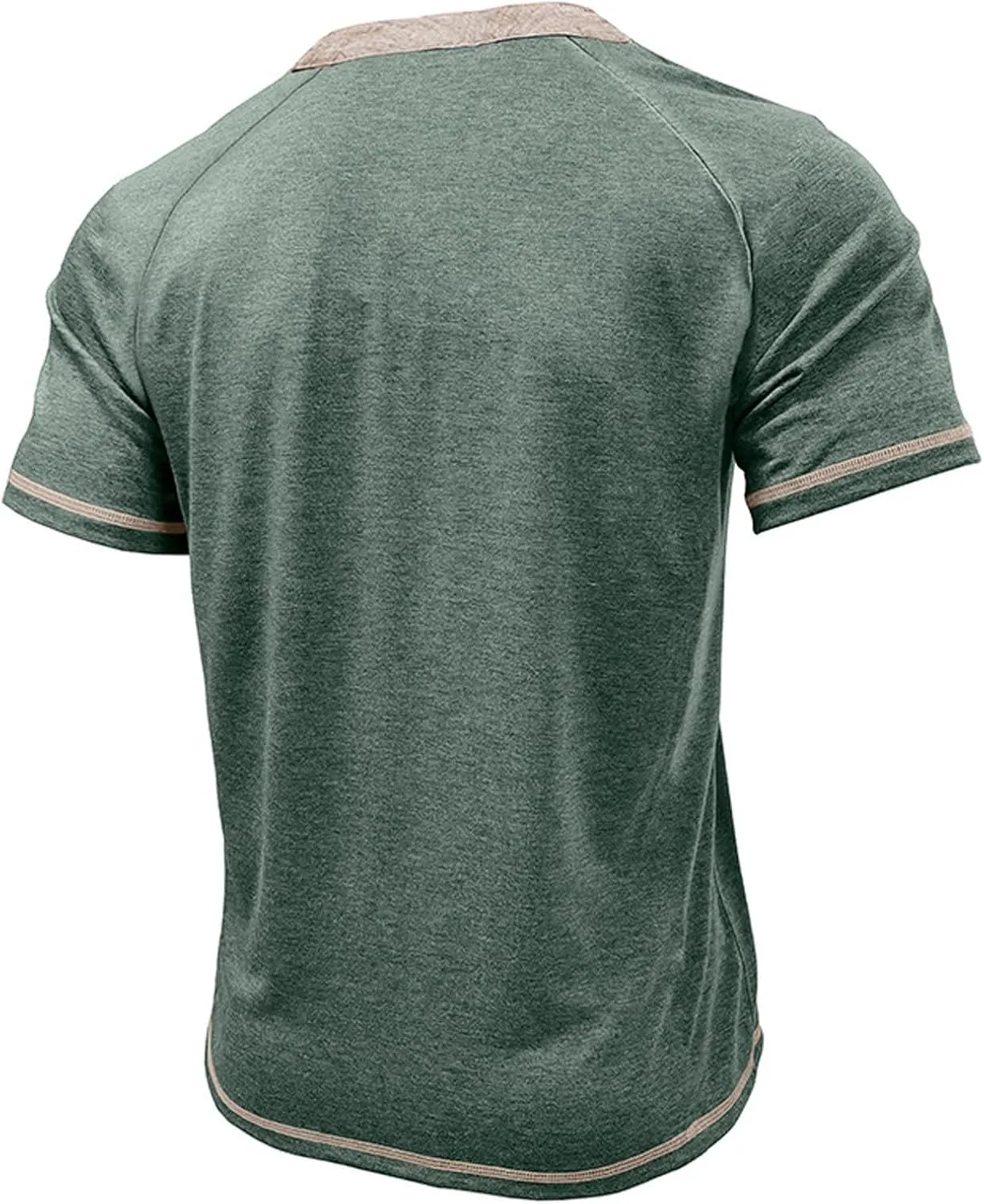 Mens Henley Shirts Short Sleeve Casual Button T-Shirts Basic Cotton Tee Shirts Summer Moisture Wicking Lightweight Tee Tops