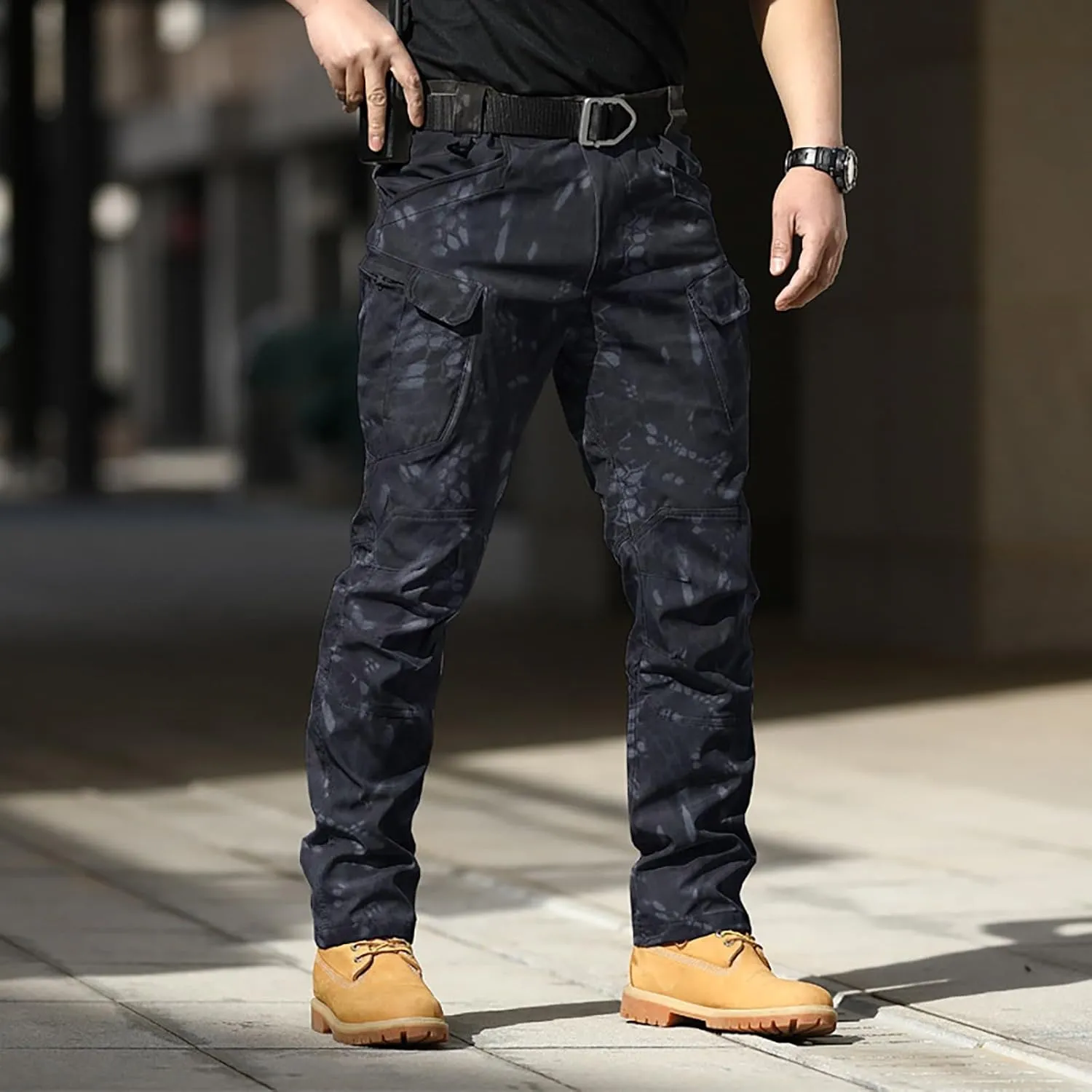 Mens Khaki Pants Pants 6 Full Men's Cargo Cargo Pocket Men's Pants Track Pants Mens Cargo Work Pants Black Joggers