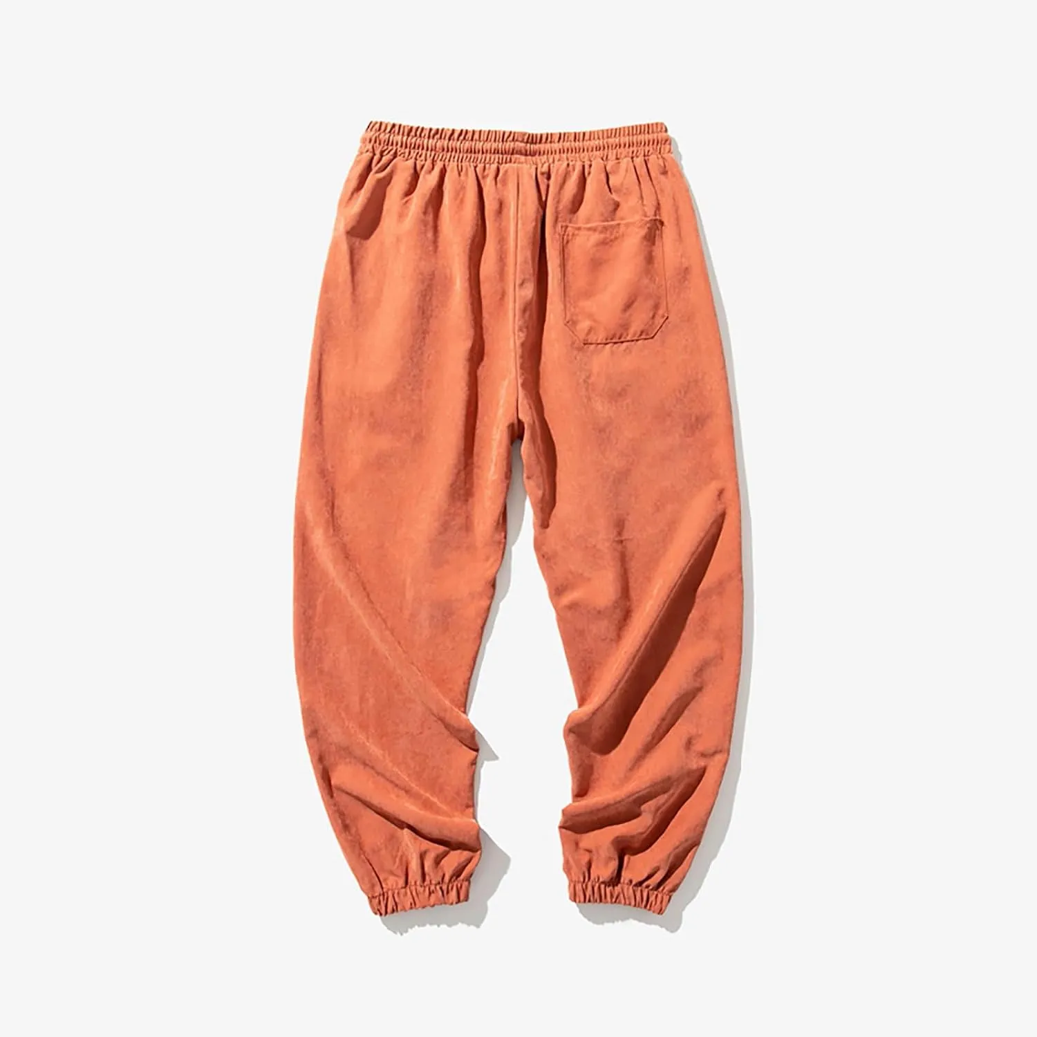 Mens Linen Tapered Pants Drawstring Elastic Waist Lightweight Casual Summer Beach Pants Classic Plain Trousers