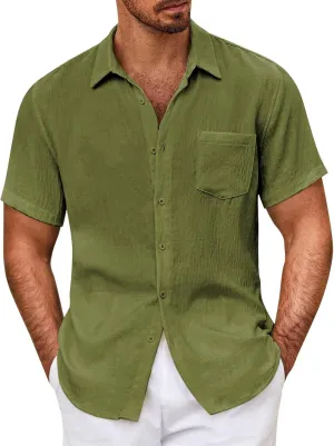 Mens Shirts Shirts Tropical Holiday Beach Cotton Crew Neck T-Shirt T for Men T-Shirts for