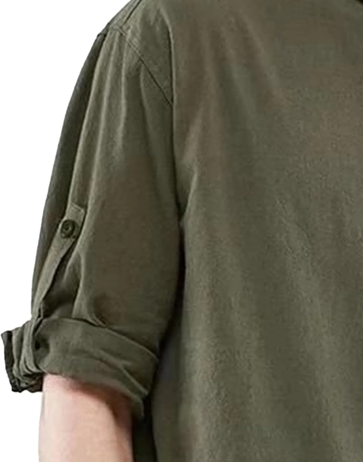 Men's Short Sleeve Button Down Shirts Summer Casual Linen Shirts Tops Stylish Business Dress Shirts with Pocket