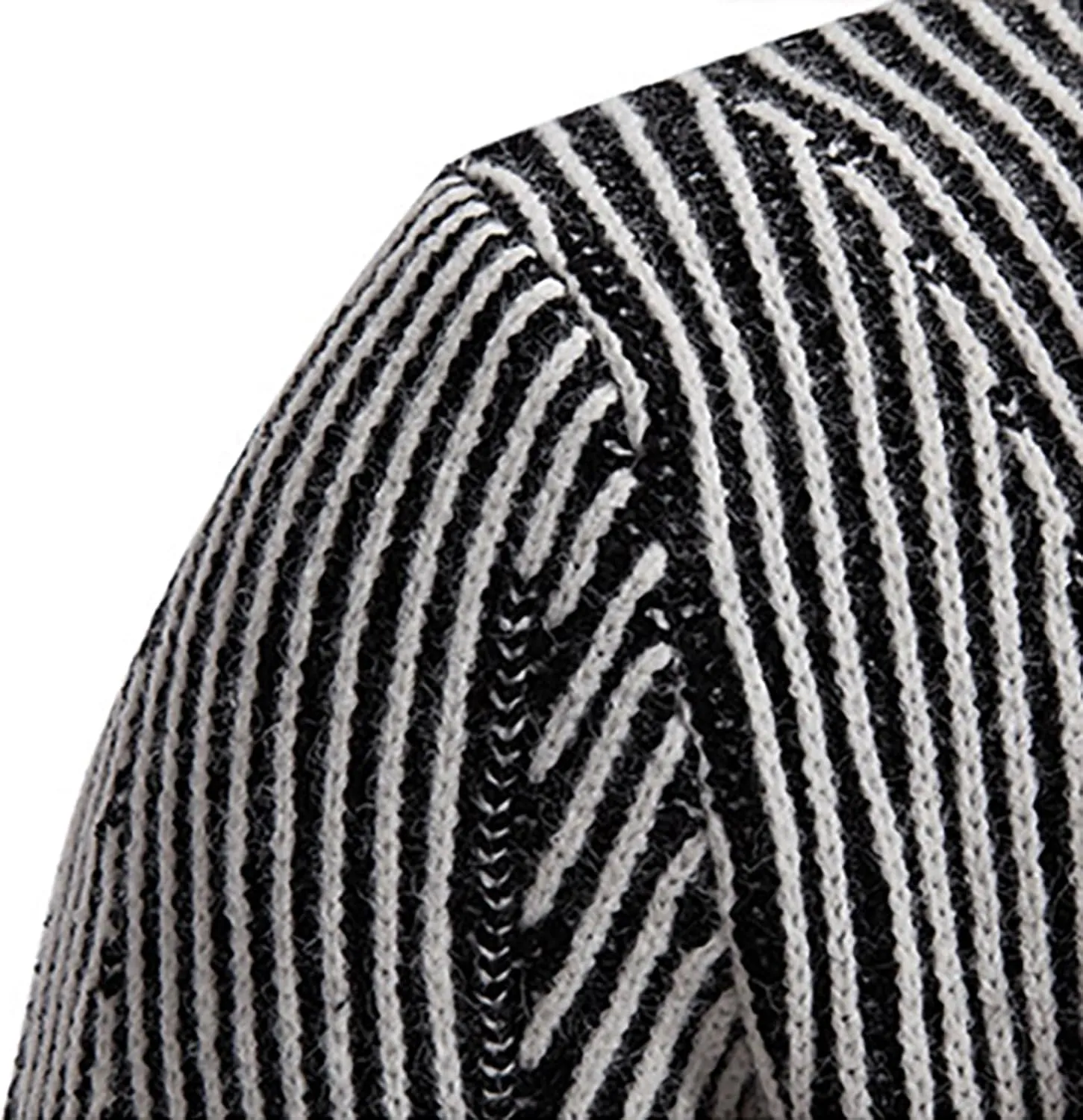 Mens Sweater Cardigan V Neck Striped Button Down Knitted Sweater Casual Long Sleeve Open Front Sweater Light Jacket