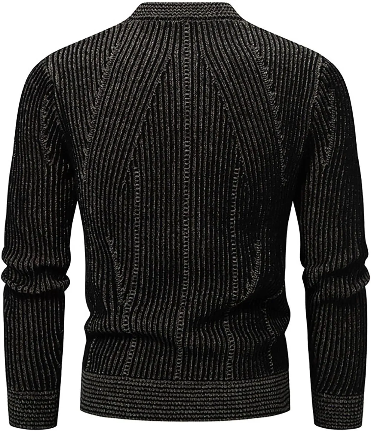 Mens Sweater Cardigan V Neck Striped Button Down Knitted Sweater Casual Long Sleeve Open Front Sweater Light Jacket
